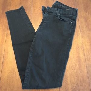 7 For All Mankind Black Skinny Jeans Size 27