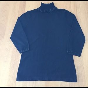 Black sequin turtleneck