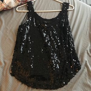Black Sequin Tank