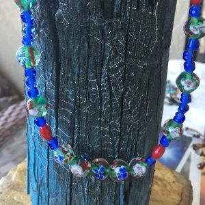 Vintage 32" necklace glass and beads Vintage 32" necklace glass and beads