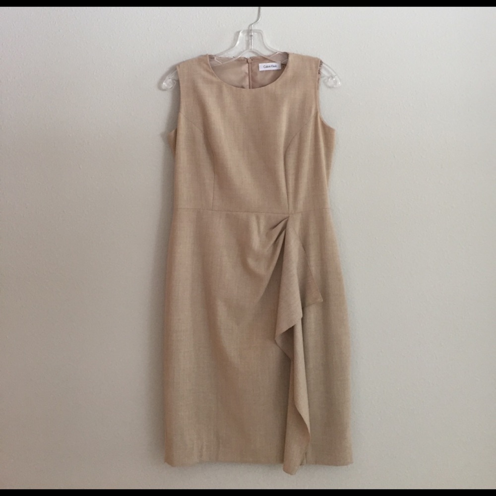 Calvin Klein Cream-Colored Elegant Dress