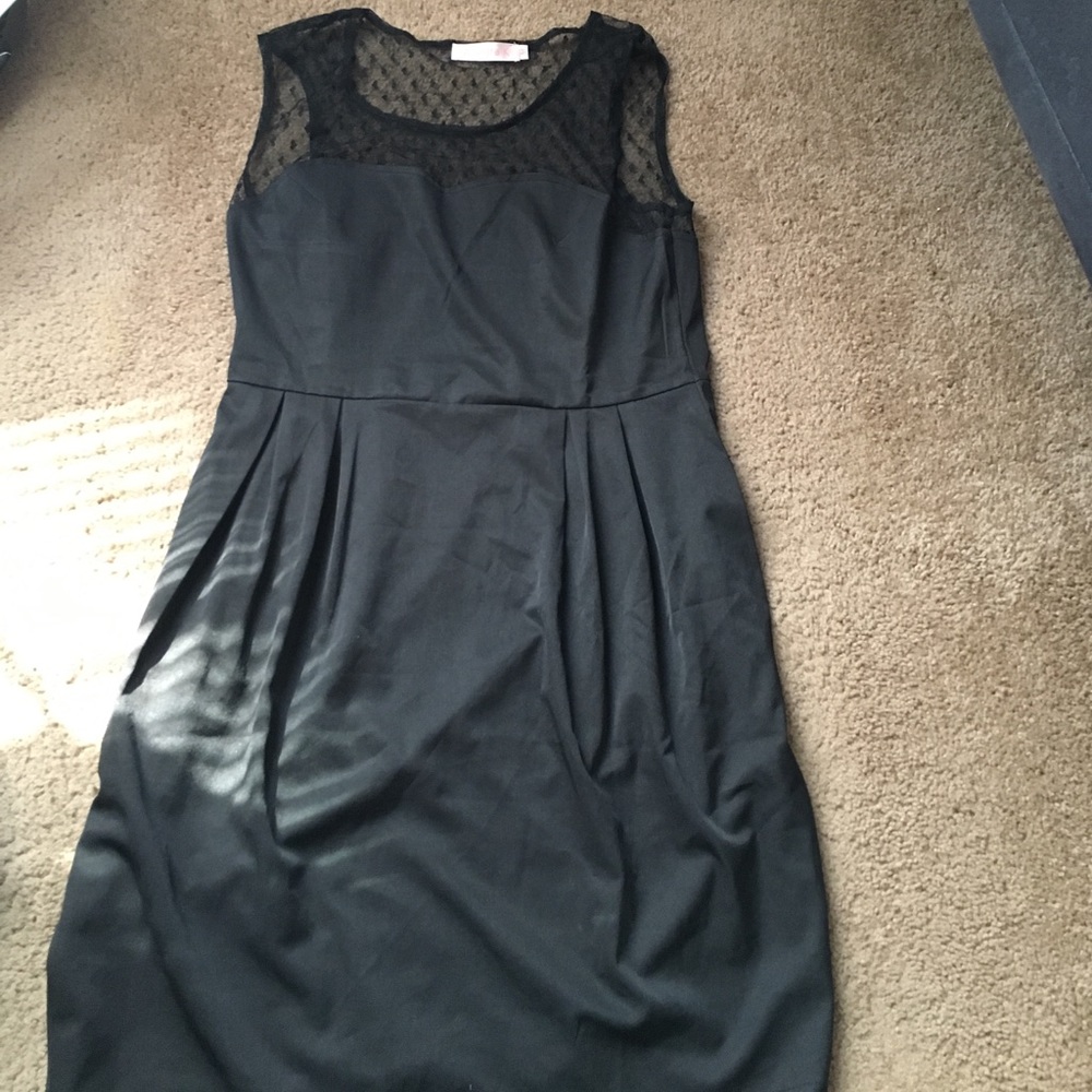 Flare black dress