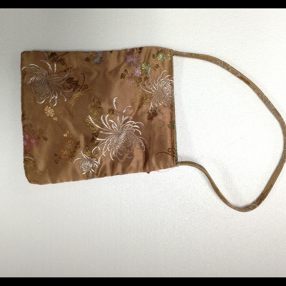 Brown Satin Barouque Purse
