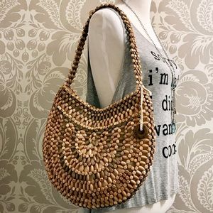 The Sak -beautiful wooden bead vintage style bag!