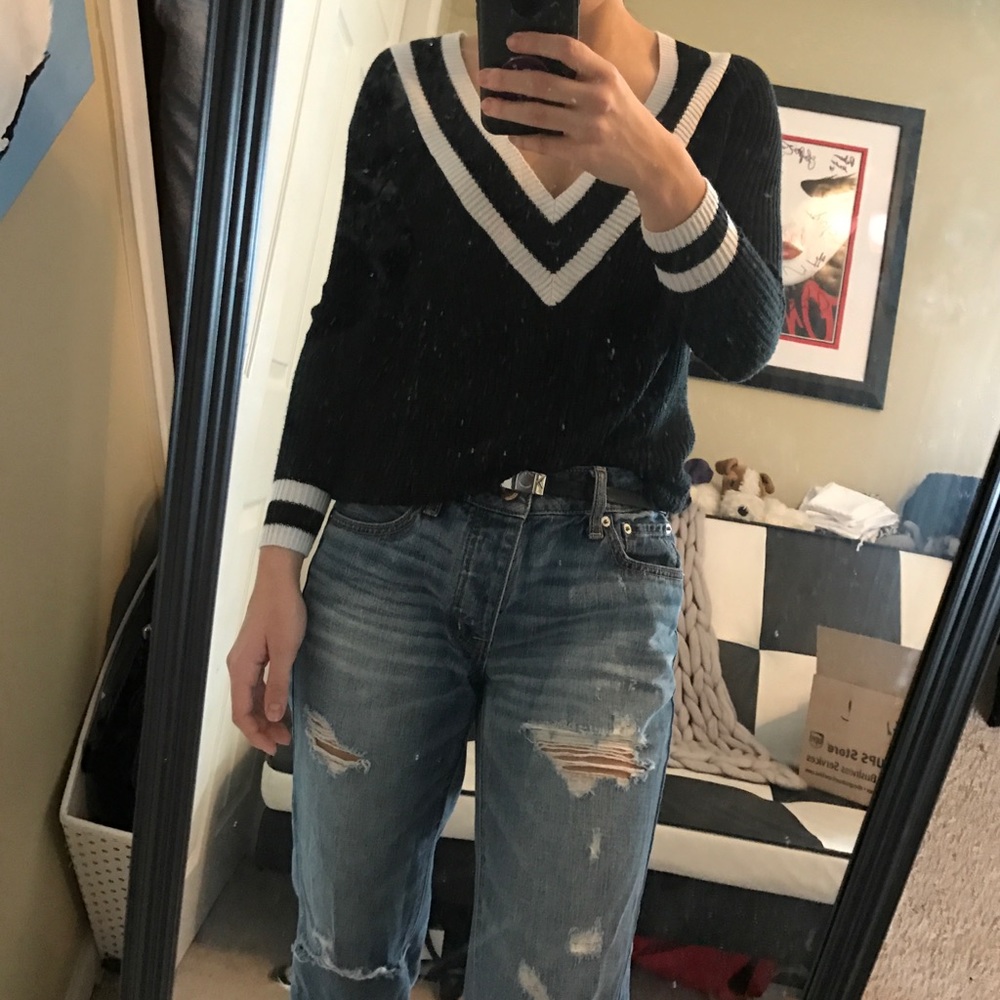 Black and white sweater