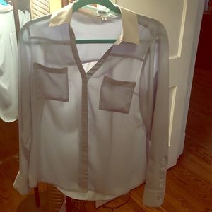 Express Portofino shirt with white collar