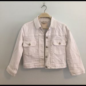 Levi's- White Crop Jean Jacket