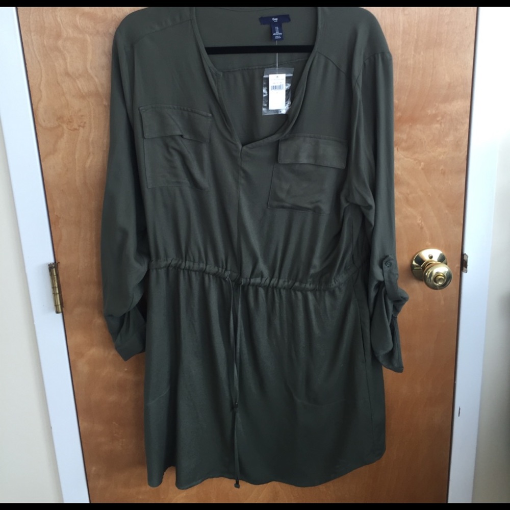 Army green dress TAGS STILL ON