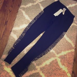 Cutout black leggings