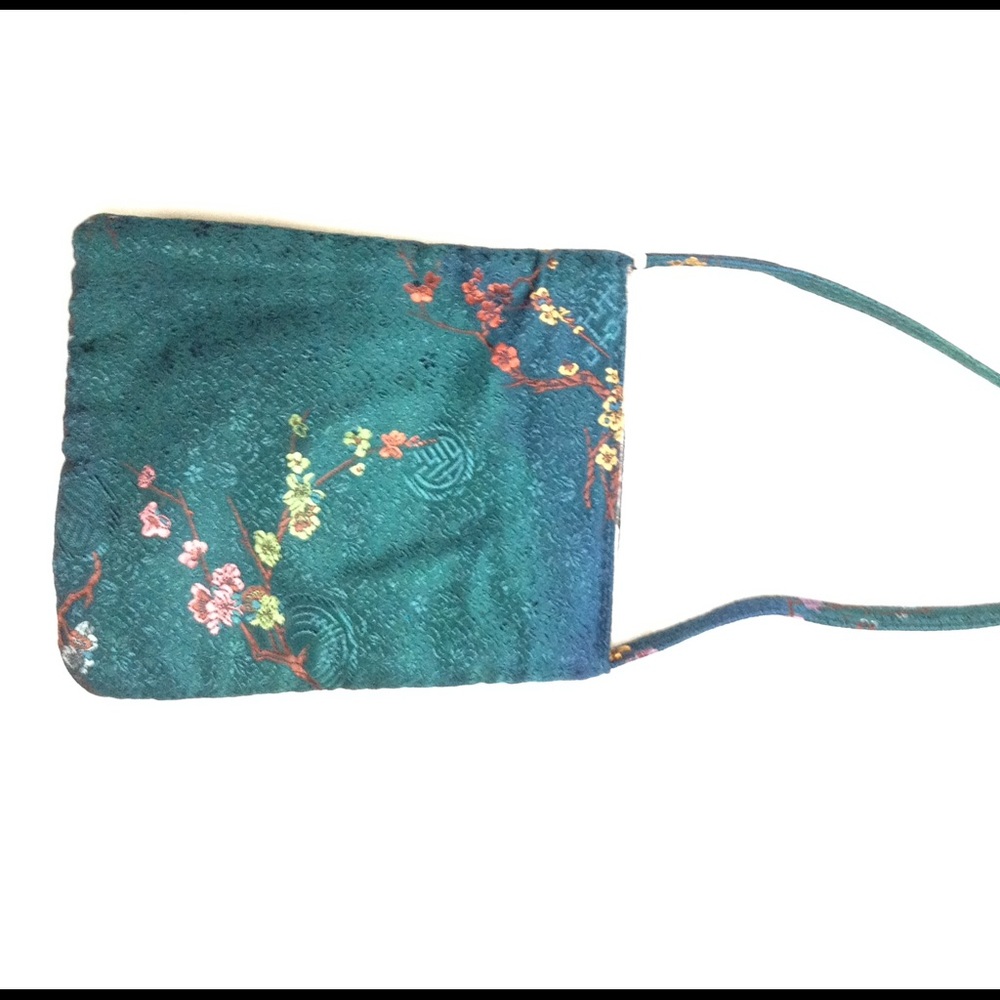 Teal Satin Barouque Purse