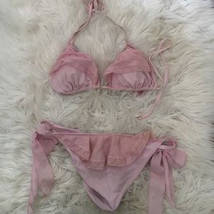 Victoria's Secret Lace and Bows Ruffle Bikini