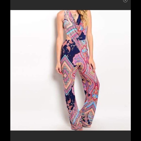 Last 1 size large 💋HP💋Boho Dreams Jumpsuit - Picture 3 of 5