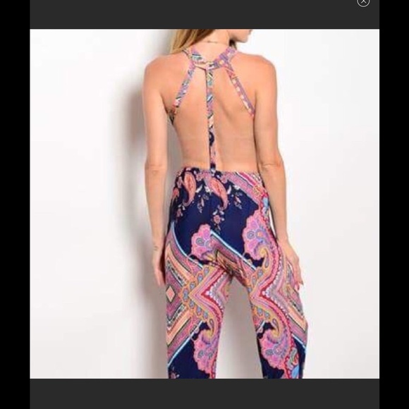 Last 1 size large 💋HP💋Boho Dreams Jumpsuit - Picture 4 of 5