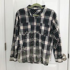 Acid wash flannel