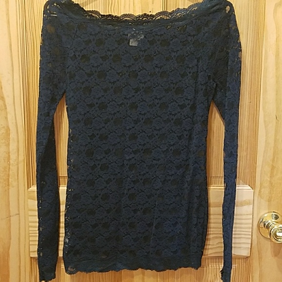 Free People Long Sleeve Lace Top - Picture 2 of 2