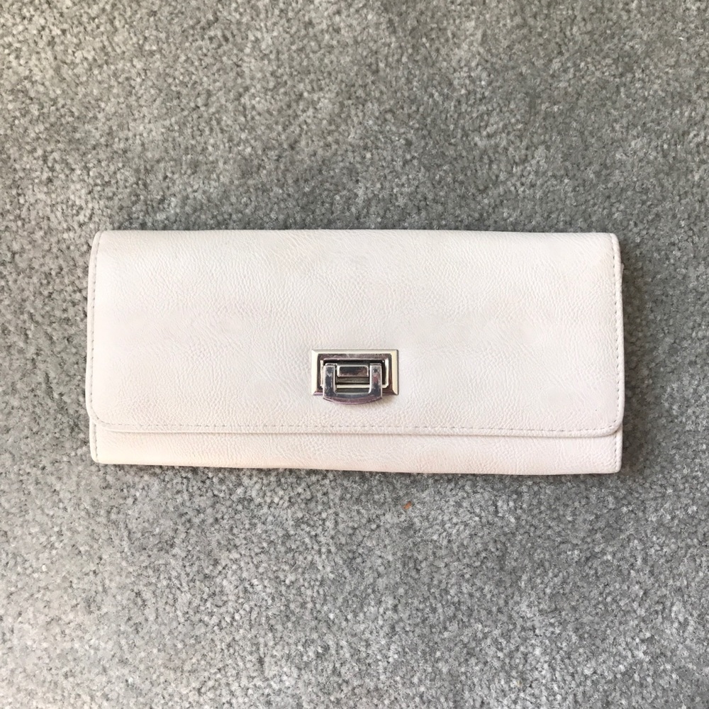 Cream Leather Aldo Clutch