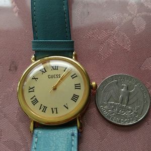 Guess watch with blue leather band