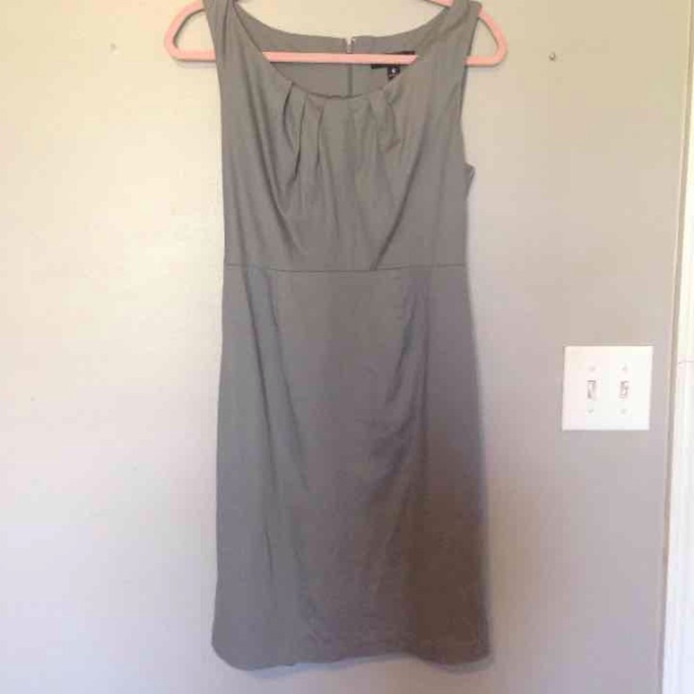 Grey classic knee length dress size 6