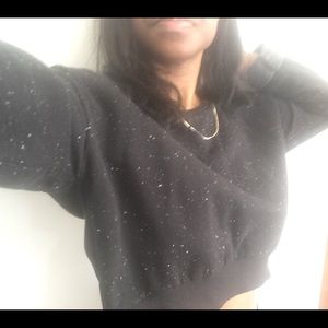 Cosmo white specked black shirt