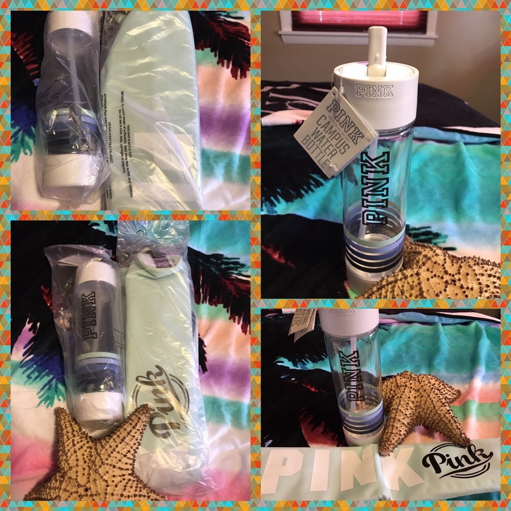 BNWT Pink Victoria'sSecret Bottle & Cooler Bundle