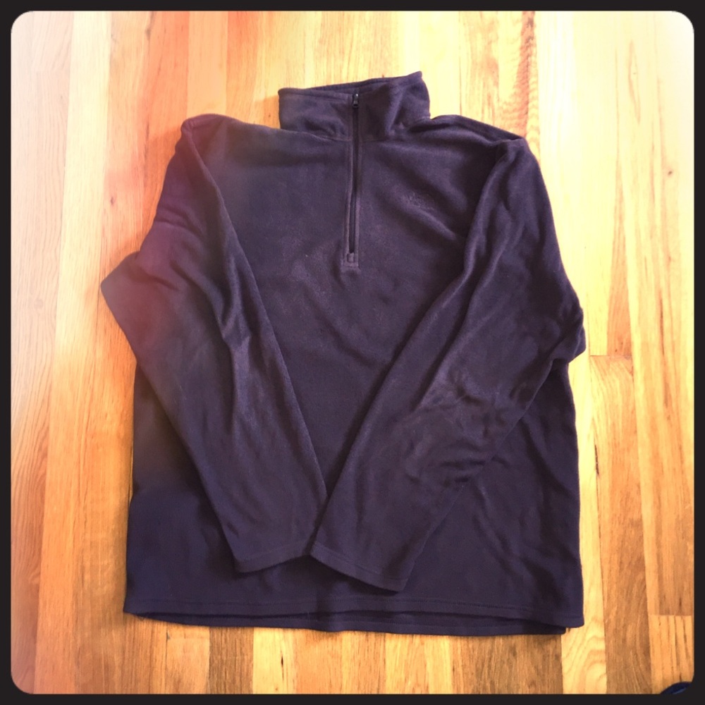 Brown Northface lightweight half zip fleece
