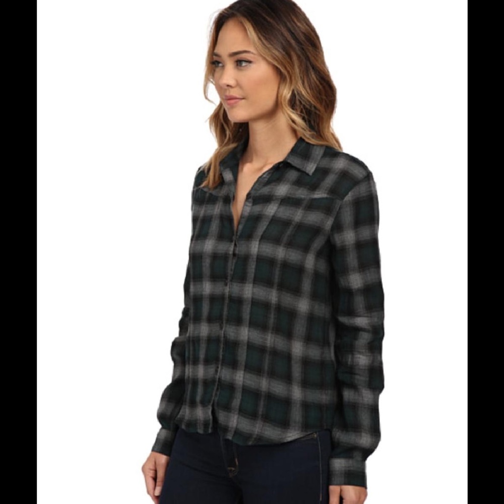*SOLD* Joe's Jeans Women's Vivi Woven Plaid Shirt S