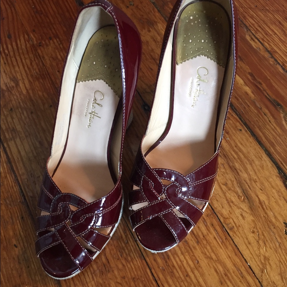 Cole haan Nike air red pantry leather pumps - 9