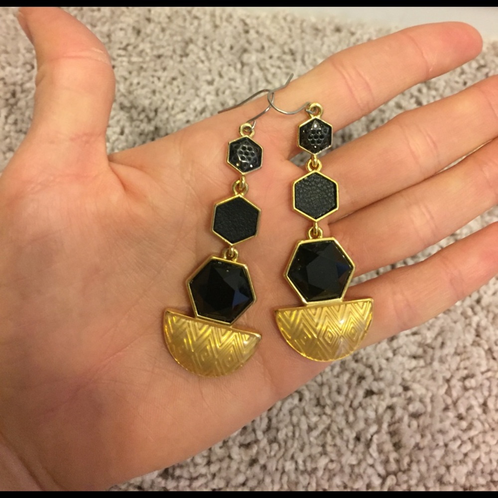 House of Harlow 1960 hexagon drop earrings