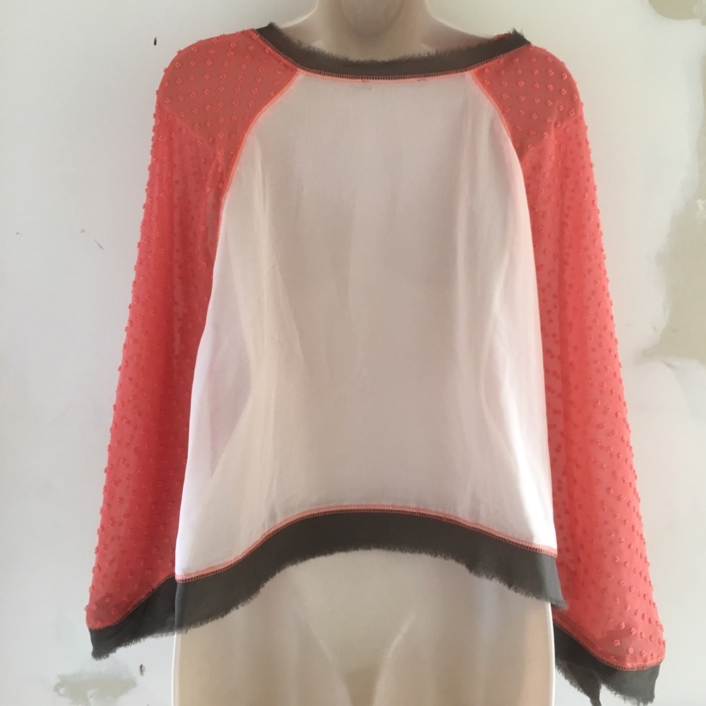 Orange see-through blouse - Picture 2 of 4