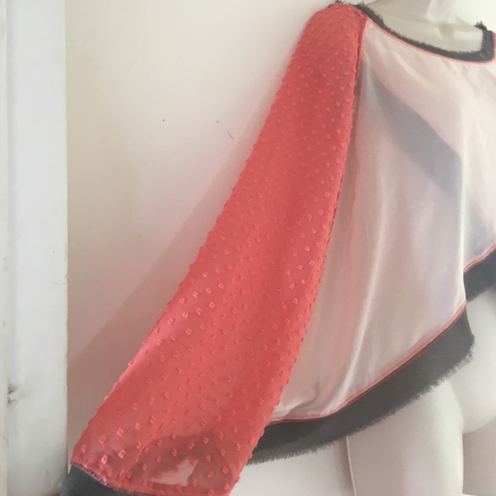 Orange see-through blouse - Picture 3 of 4