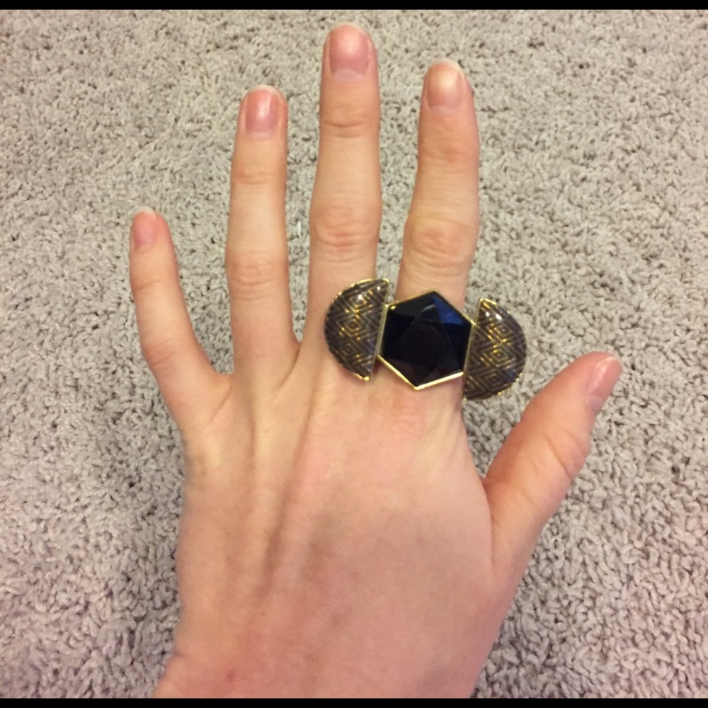 House of Harlow 1960 hexagon ring