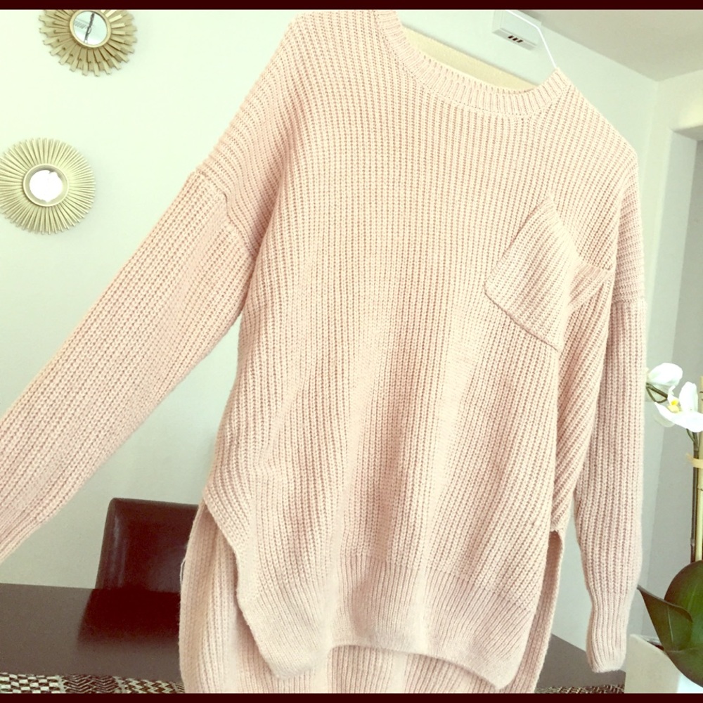 Pink HiLo knitted sweater