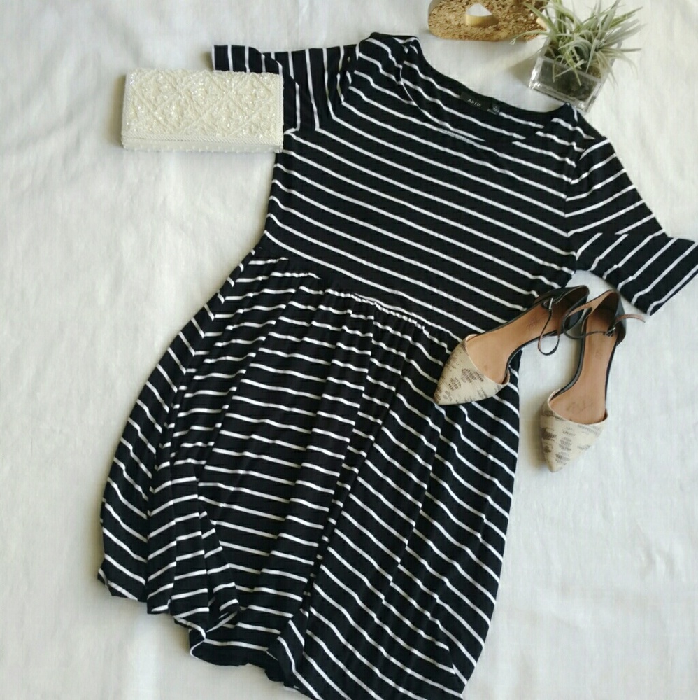 Striped Dress with Pockets