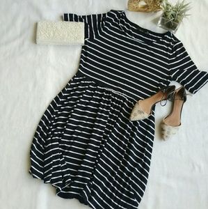 Striped Dress with Pockets