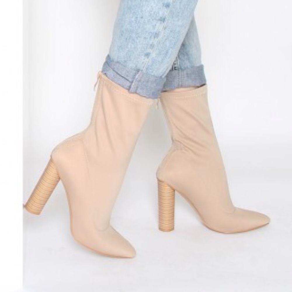 Nude Lycra Boots