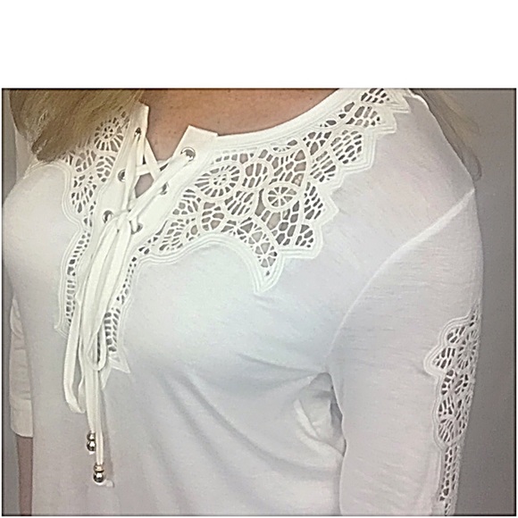 Lace Up Bohemian Chic Butter Soft  Flowy Tunic SM - Picture 8 of 8