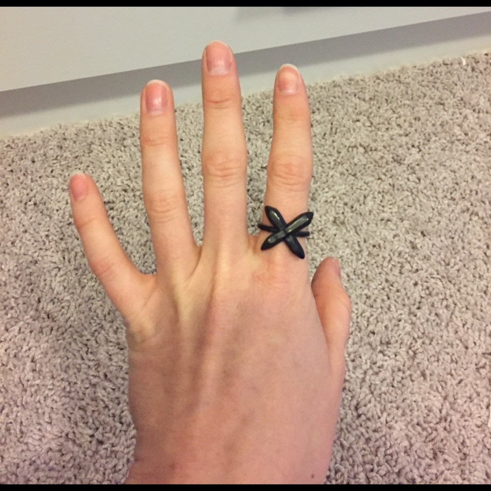 Luv Aj crystal cross ring