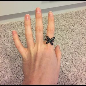 Luv Aj crystal cross ring