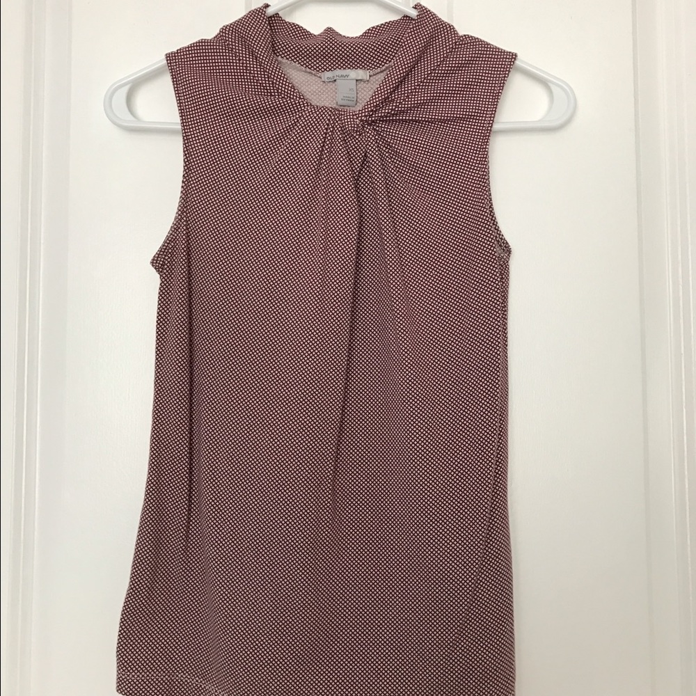 Old Navy Maroon Neck Tie Tank Top