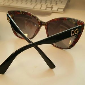 D&G Mosaic Cat Eye Sunglasses, Black