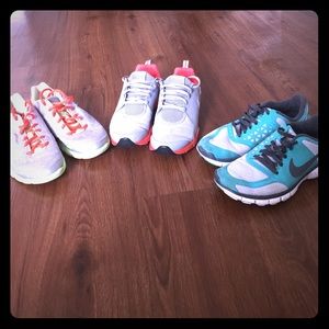 Nike running shoes bundle of three pairs