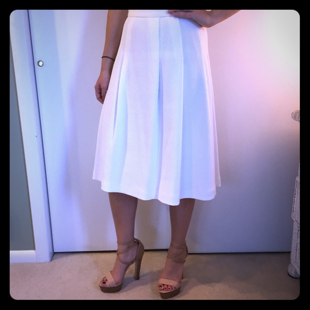 White Midi Brooks Brothers Skirt