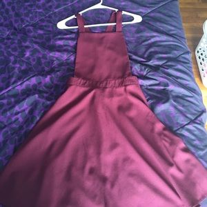 Maroon Overall Dress