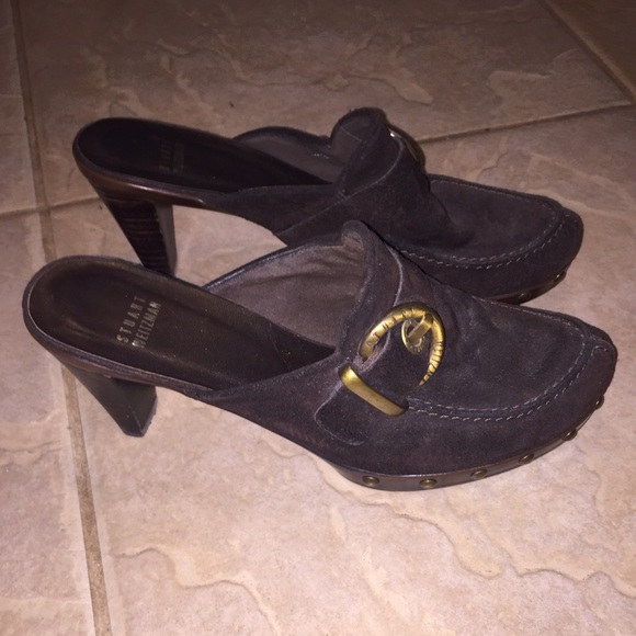 Stuart Weitzman Brown Suede Mules - Picture 2 of 5