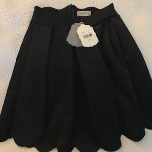 Black short skirt