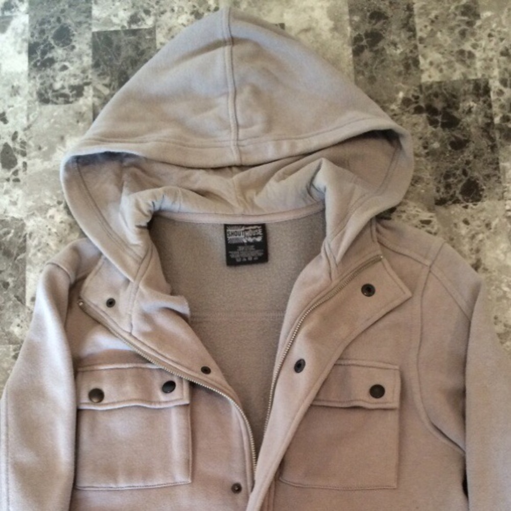 Grey Shouthouse zip up hooded jacket
