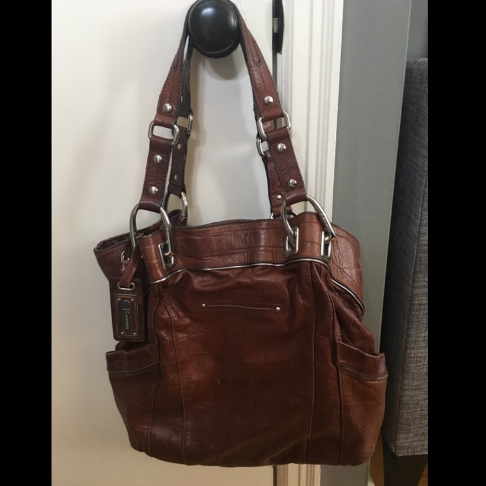 B. Makowsky Brown Leather Tote