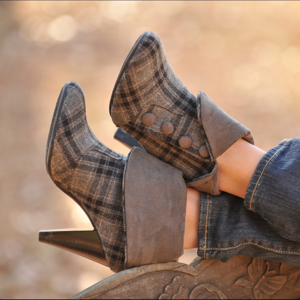 LOWEST PRICE Plaid Booties