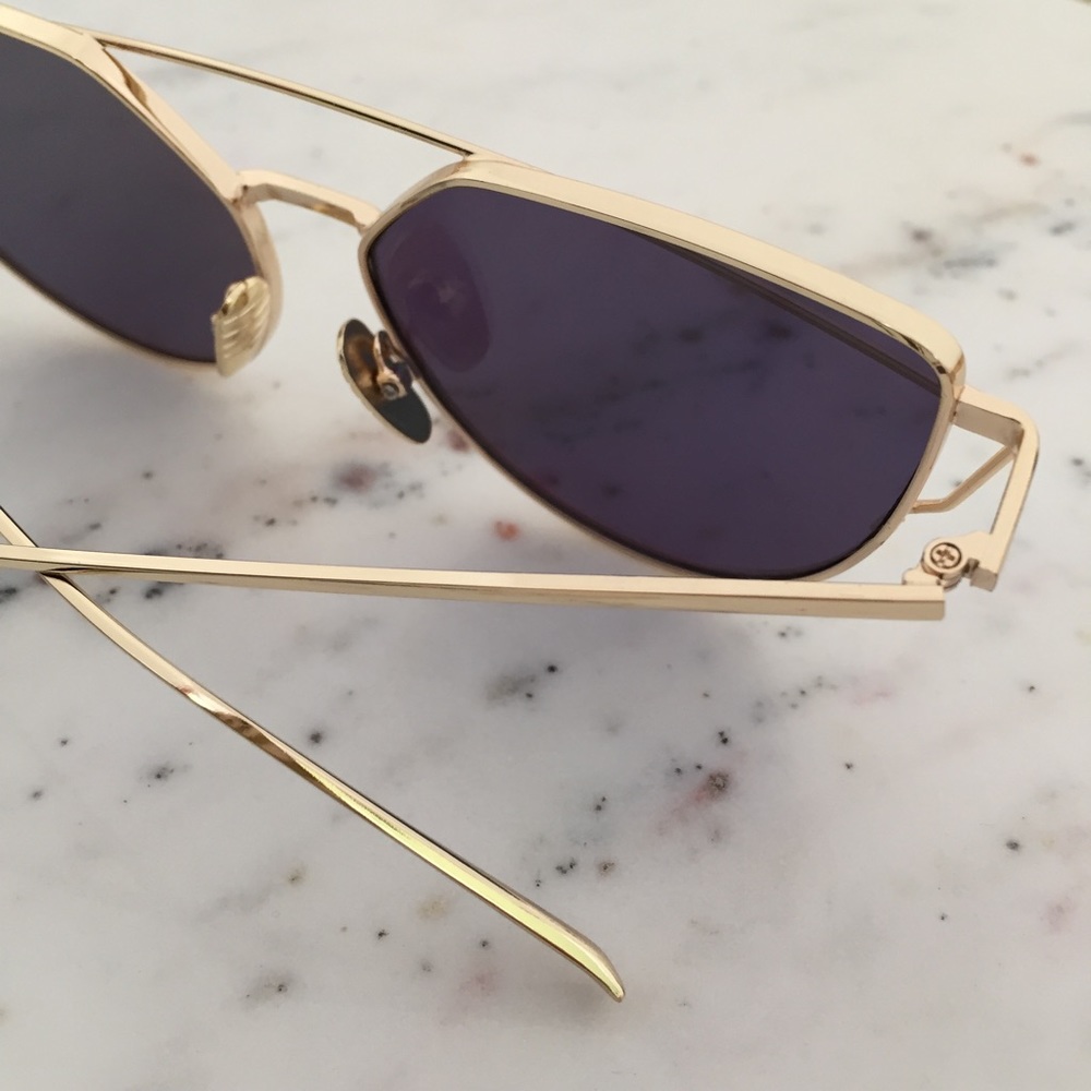 "Natalie" Sunglasses || Rose Gold Mirror Cat Eye 2 - Picture 6 of 8