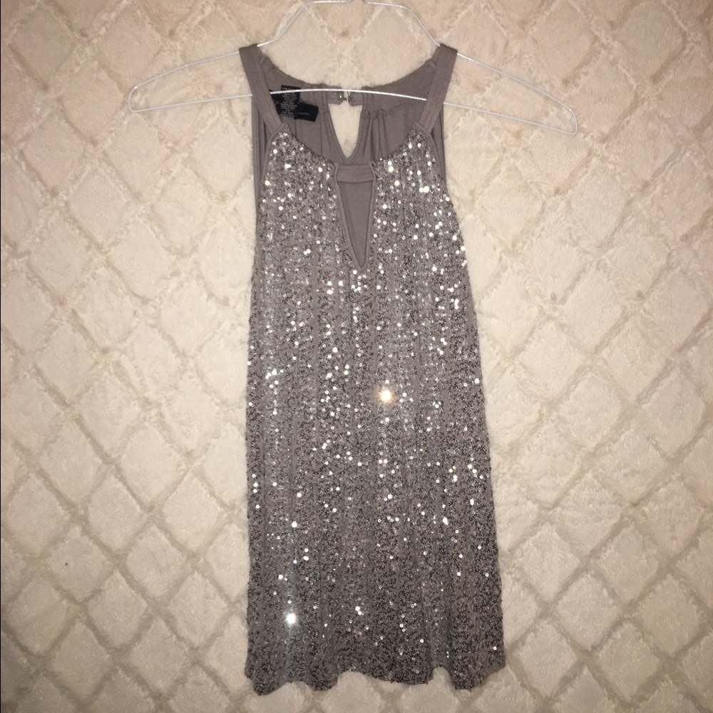 Sequin halter top